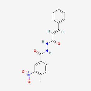 molecular formula C17H15N3O4 B5911928 N'-cinnamoyl-4-methyl-3-nitrobenzohydrazide 