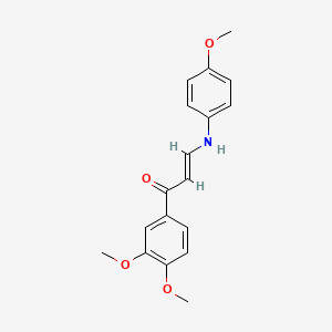 1-(3,4-dimethoxyphenyl)-3-[(4-methoxyphenyl)amino]-2-propen-1-one