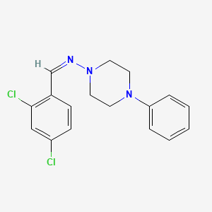 N-(2,4-dichlorobenzylidene)-4-phenyl-1-piperazinamine