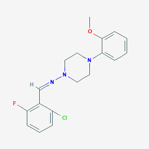 molecular formula C18H19ClFN3O B5911962 N-(2-chloro-6-fluorobenzylidene)-4-(2-methoxyphenyl)-1-piperazinamine 