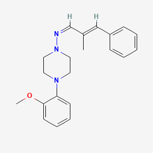 molecular formula C21H25N3O B5911972 4-(2-methoxyphenyl)-N-(2-methyl-3-phenyl-2-propen-1-ylidene)-1-piperazinamine 