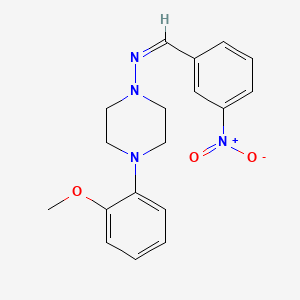 molecular formula C18H20N4O3 B5911977 4-(2-methoxyphenyl)-N-(3-nitrobenzylidene)-1-piperazinamine 