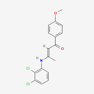 molecular formula C17H15Cl2NO2 B5912006 3-[(2,3-dichlorophenyl)amino]-1-(4-methoxyphenyl)-2-buten-1-one 