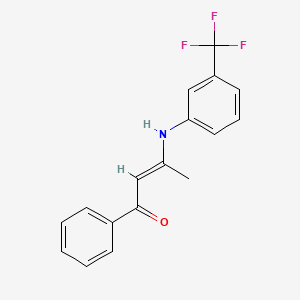 molecular formula C17H14F3NO B5912014 1-phenyl-3-{[3-(trifluoromethyl)phenyl]amino}-2-buten-1-one 