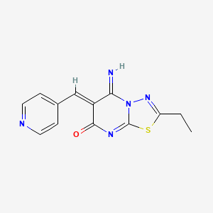 2-ethyl-5-imino-6-(4-pyridinylmethylene)-5,6-dihydro-7H-[1,3,4]thiadiazolo[3,2-a]pyrimidin-7-one