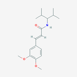 molecular formula C18H27NO3 B5912038 3-(3,4-dimethoxyphenyl)-N-(1-isopropyl-2-methylpropyl)acrylamide 