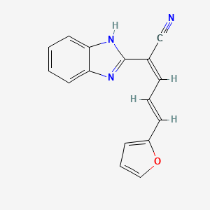 molecular formula C16H11N3O B5912049 2-(1H-benzimidazol-2-yl)-5-(2-furyl)-2,4-pentadienenitrile 