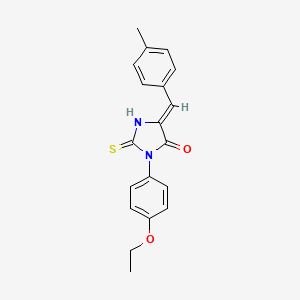 molecular formula C19H18N2O2S B5912052 3-(4-ethoxyphenyl)-5-(4-methylbenzylidene)-2-thioxo-4-imidazolidinone CAS No. 62468-54-6