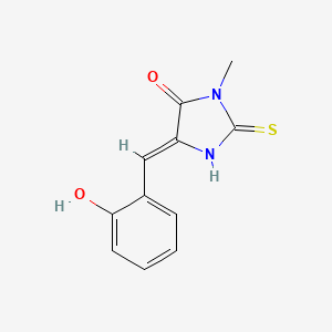 molecular formula C11H10N2O2S B5912066 5-(2-hydroxybenzylidene)-3-methyl-2-thioxo-4-imidazolidinone 