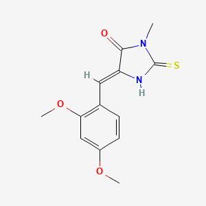 molecular formula C13H14N2O3S B5912070 5-(2,4-dimethoxybenzylidene)-3-methyl-2-thioxo-4-imidazolidinone 