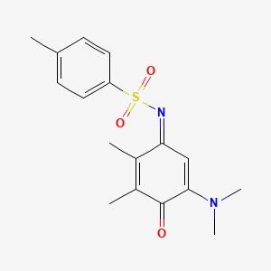 molecular formula C17H20N2O3S B5912082 N-[5-(dimethylamino)-2,3-dimethyl-4-oxo-2,5-cyclohexadien-1-ylidene]-4-methylbenzenesulfonamide 