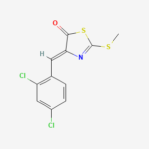 molecular formula C11H7Cl2NOS2 B5912094 4-(2,4-dichlorobenzylidene)-2-(methylthio)-1,3-thiazol-5(4H)-one 