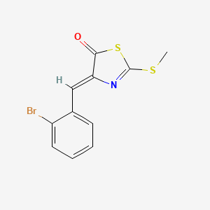 molecular formula C11H8BrNOS2 B5912102 4-(2-bromobenzylidene)-2-(methylthio)-1,3-thiazol-5(4H)-one 