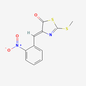 molecular formula C11H8N2O3S2 B5912110 2-(methylthio)-4-(2-nitrobenzylidene)-1,3-thiazol-5(4H)-one 