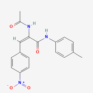 molecular formula C18H17N3O4 B5912132 2-(acetylamino)-N-(4-methylphenyl)-3-(4-nitrophenyl)acrylamide 
