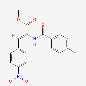 molecular formula C18H16N2O5 B5912150 methyl 2-[(4-methylbenzoyl)amino]-3-(4-nitrophenyl)acrylate 
