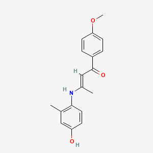 molecular formula C18H19NO3 B5912151 3-[(4-hydroxy-2-methylphenyl)amino]-1-(4-methoxyphenyl)-2-buten-1-one 