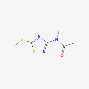 molecular formula C5H7N3OS2 B591217 N-(5-(methylthio)-1,2,4-thiadiazol-3-yl)acetamide CAS No. 135767-46-3