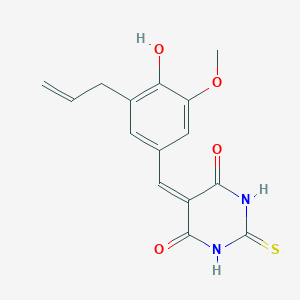 molecular formula C15H14N2O4S B5912176 5-(3-allyl-4-hydroxy-5-methoxybenzylidene)-2-thioxodihydro-4,6(1H,5H)-pyrimidinedione 