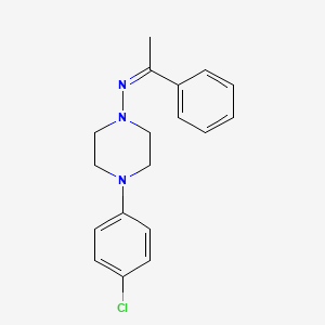 molecular formula C18H20ClN3 B5912180 4-(4-chlorophenyl)-N-(1-phenylethylidene)-1-piperazinamine 