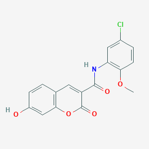 molecular formula C17H12ClNO5 B5912214 N-(5-chloro-2-methoxyphenyl)-7-hydroxy-2-oxo-2H-chromene-3-carboxamide 
