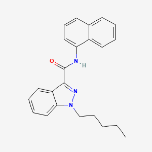 molecular formula C23H23N3O B591222 N-1-Naphthalenyl-1-pentyl-1H-indazole-3-carboxamide CAS No. 1391484-80-2
