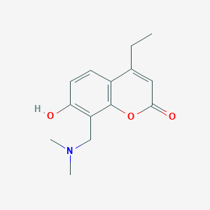 molecular formula C14H17NO3 B5912223 8-[(dimethylamino)methyl]-4-ethyl-7-hydroxy-2H-chromen-2-one 