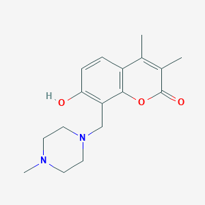 molecular formula C17H22N2O3 B5912226 7-hydroxy-3,4-dimethyl-8-[(4-methyl-1-piperazinyl)methyl]-2H-chromen-2-one 