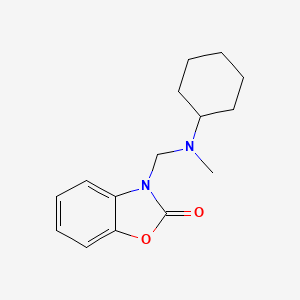 molecular formula C15H20N2O2 B5912238 3-{[cyclohexyl(methyl)amino]methyl}-1,3-benzoxazol-2(3H)-one 
