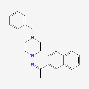 molecular formula C23H25N3 B5912244 4-benzyl-N-[1-(2-naphthyl)ethylidene]-1-piperazinamine 