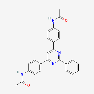 molecular formula C26H22N4O2 B5912247 N,N'-[(2-phenyl-4,6-pyrimidinediyl)di-4,1-phenylene]diacetamide 