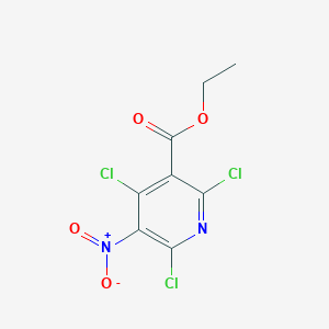 molecular formula C8H5Cl3N2O4 B5912253 ethyl 2,4,6-trichloro-5-nitronicotinate 