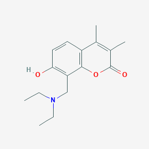 molecular formula C16H21NO3 B5912258 8-[(diethylamino)methyl]-7-hydroxy-3,4-dimethyl-2H-chromen-2-one 