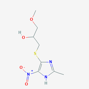 molecular formula C8H13N3O4S B5912265 1-methoxy-3-[(2-methyl-4-nitro-1H-imidazol-5-yl)thio]-2-propanol 
