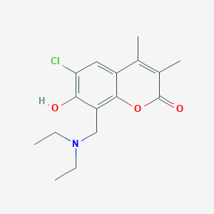 6-chloro-8-[(diethylamino)methyl]-7-hydroxy-3,4-dimethyl-2H-chromen-2-one