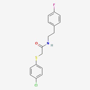 molecular formula C16H15ClFNOS B5912293 2-[(4-chlorophenyl)thio]-N-[2-(4-fluorophenyl)ethyl]acetamide 