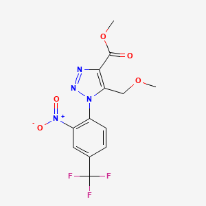 molecular formula C13H11F3N4O5 B5912297 methyl 5-(methoxymethyl)-1-[2-nitro-4-(trifluoromethyl)phenyl]-1H-1,2,3-triazole-4-carboxylate 