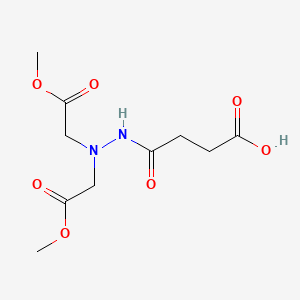 molecular formula C10H16N2O7 B5912302 4-[2,2-bis(2-methoxy-2-oxoethyl)hydrazino]-4-oxobutanoic acid 