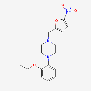 molecular formula C17H21N3O4 B5912309 1-(2-ethoxyphenyl)-4-[(5-nitro-2-furyl)methyl]piperazine 
