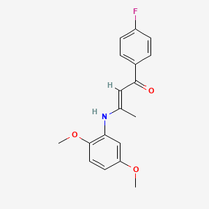 molecular formula C18H18FNO3 B5912345 3-[(2,5-dimethoxyphenyl)amino]-1-(4-fluorophenyl)-2-buten-1-one 
