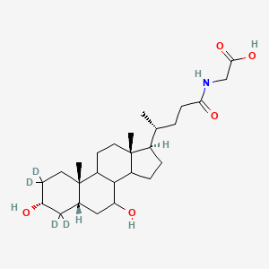 molecular formula C26H39D4NO5 B591235 Glycoursodeoxycholic Acid-D4 CAS No. 2044276-17-5