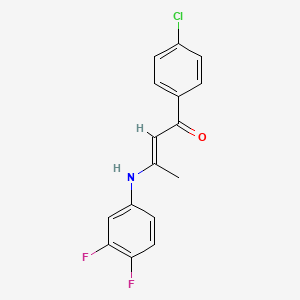 molecular formula C16H12ClF2NO B5912383 1-(4-chlorophenyl)-3-[(3,4-difluorophenyl)amino]-2-buten-1-one 