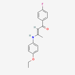 3-[(4-ethoxyphenyl)amino]-1-(4-fluorophenyl)-2-buten-1-one