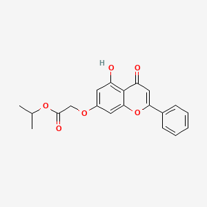 molecular formula C20H18O6 B5912422 isopropyl [(5-hydroxy-4-oxo-2-phenyl-4H-chromen-7-yl)oxy]acetate 