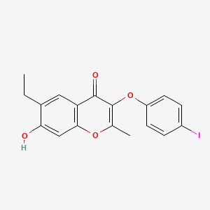 molecular formula C18H15IO4 B5912423 6-ethyl-7-hydroxy-3-(4-iodophenoxy)-2-methyl-4H-chromen-4-one 