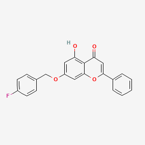 molecular formula C22H15FO4 B5912425 7-[(4-fluorobenzyl)oxy]-5-hydroxy-2-phenyl-4H-chromen-4-one 
