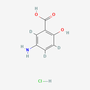 molecular formula C7H5D3ClNO3 B591243 美沙拉秦-d3 盐酸盐 CAS No. 1346601-18-0