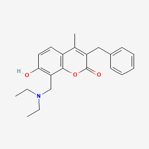 molecular formula C22H25NO3 B5912433 3-benzyl-8-[(diethylamino)methyl]-7-hydroxy-4-methyl-2H-chromen-2-one 
