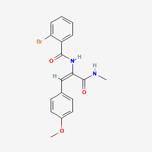 molecular formula C18H17BrN2O3 B5912446 2-bromo-N-{2-(4-methoxyphenyl)-1-[(methylamino)carbonyl]vinyl}benzamide 