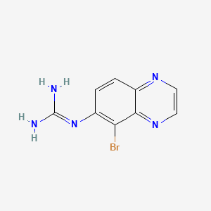 molecular formula C9H8BrN5 B591245 1-(5-Bromoquinoxalin-6-yl)guanidine CAS No. 168329-48-4
